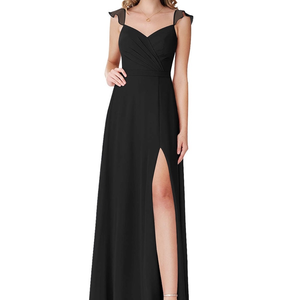 Azazie Emily Black Bridesmaid Dress